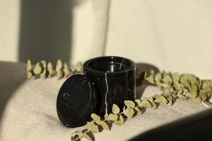 Luxe Black Marble Candle