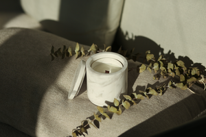 Luxe White Marble Candle